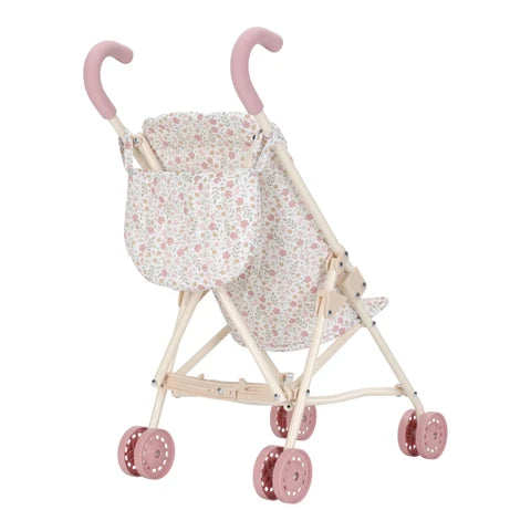 Little Dutch Poppenbuggy – Roze – Essentials – Soft Flowers