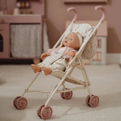 Little Dutch Poppenbuggy – Roze – Essentials – Soft Flowers