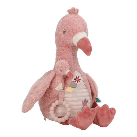 Little Dutch - Activiteitenknuffel Flamingo - Roze